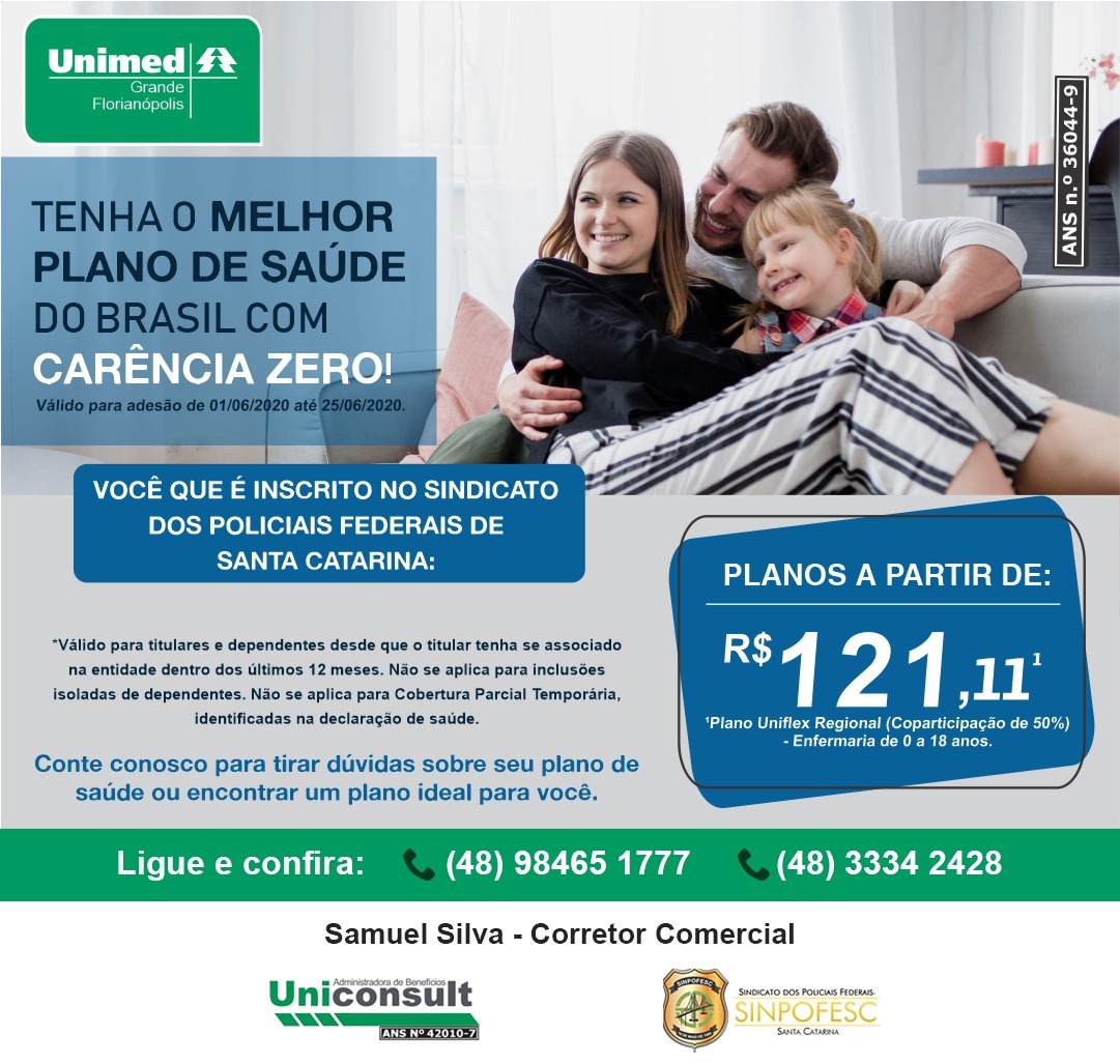 Plano De SaÚde Unimed Com CarÊncia Zero Sinpofesc 3699