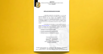SINPOFESC CONVOCA SINDICALIZADOS PARA AGO EM 15 DE JULHO