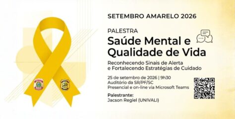 SETEMBRO AMARELO 2026: PF/SC E SINPOFESC PROMOVEM PALESTRA SOBRE SAÚDE MENTAL